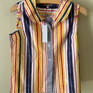 New with tags striped sleeveless Frances Valentine top